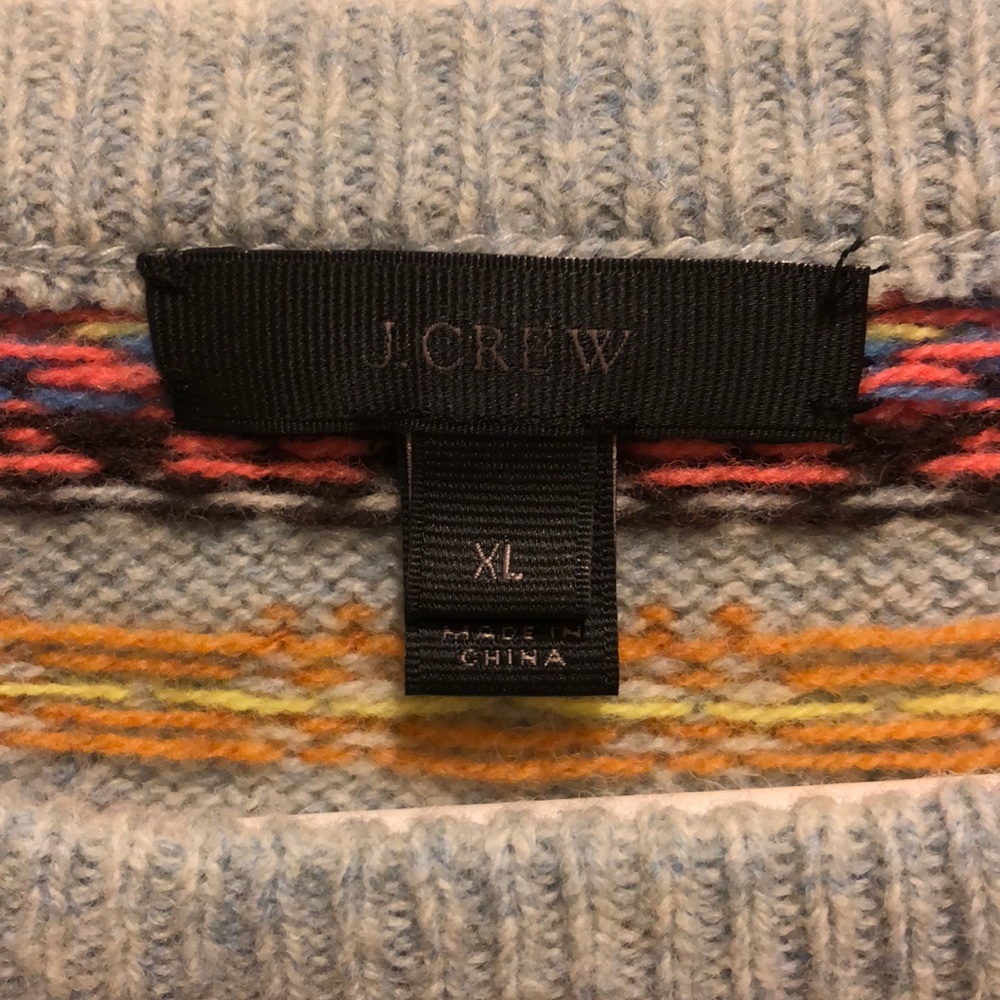 J. CREW wool patterned sweater - Picture 3 of 3